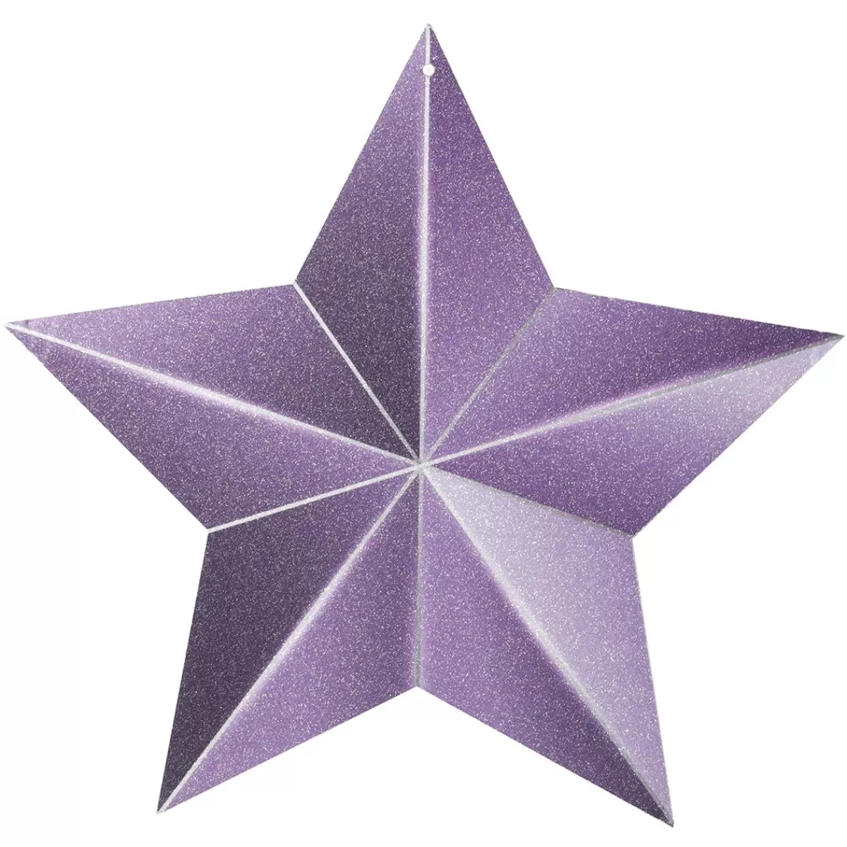 DecoWoerner Star Display Hanger Purple, Glittered