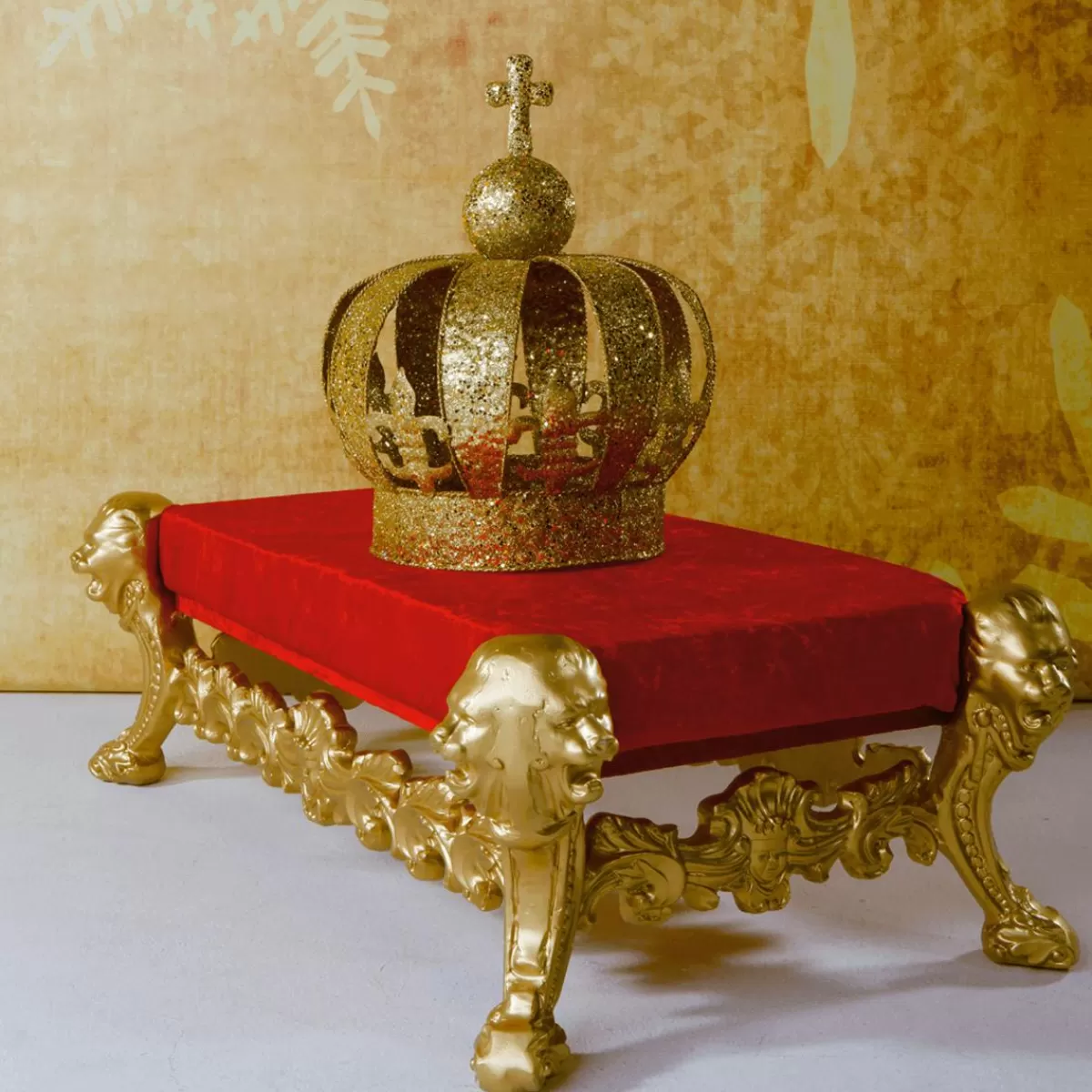 DecoWoerner Stool "Baroque", Red-gold