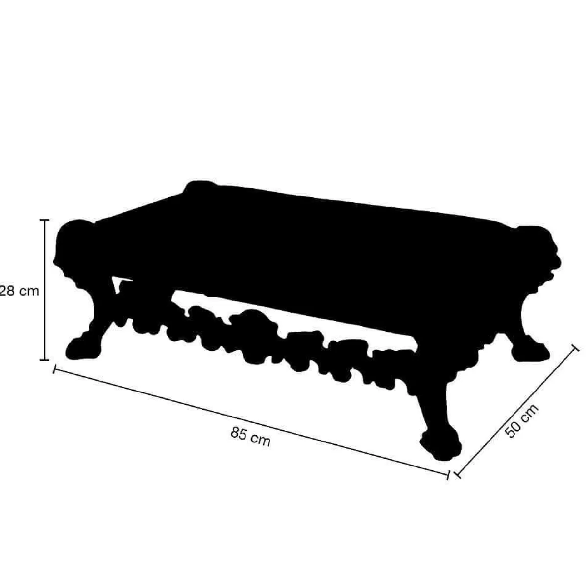 DecoWoerner Stool Length 85 Cm