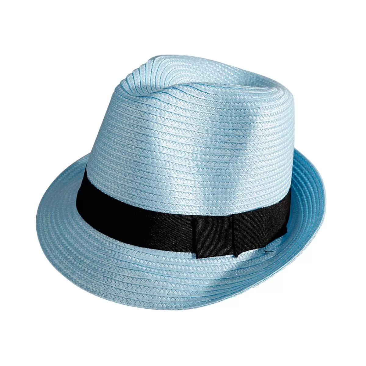 DecoWoerner Straw Hat Light With Black Band 30 X 25 X 15 Cm (L X W X H)