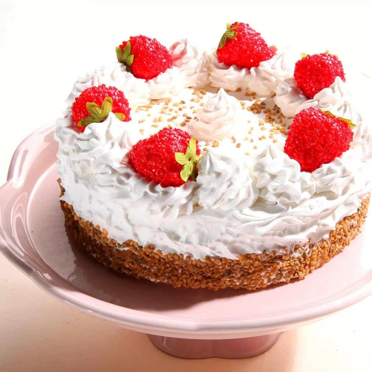 DecoWoerner Strawberry Cream Cake Food Replica 20 Cm Ø