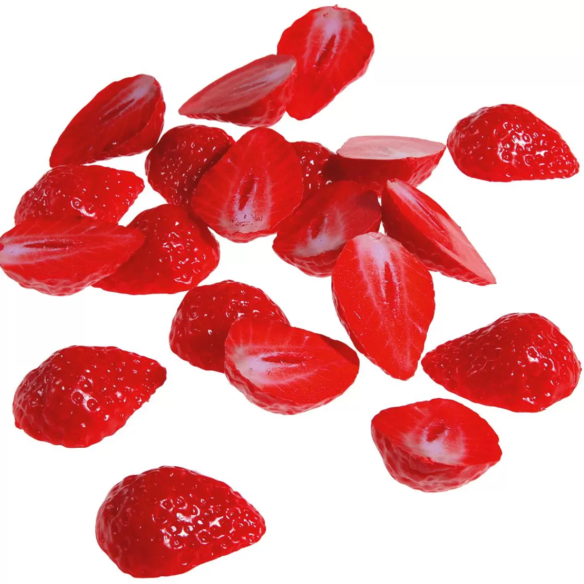 DecoWoerner Strawberry Slices Food Replica, 20 Pcs