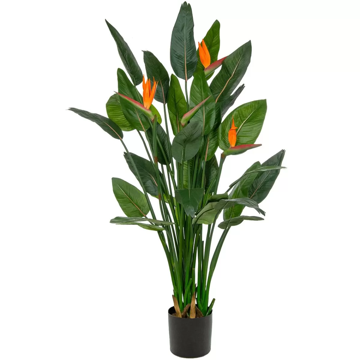 DecoWoerner Strelizia Artificial Plant With Flowers In Pot 150 Cm