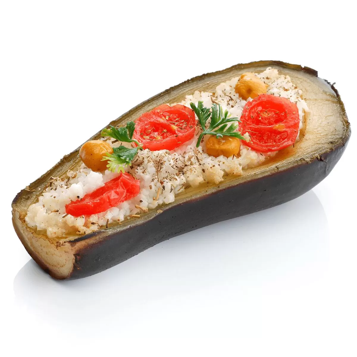 DecoWoerner Stuffed Halved Aubergine Food Dummy 15 Cm