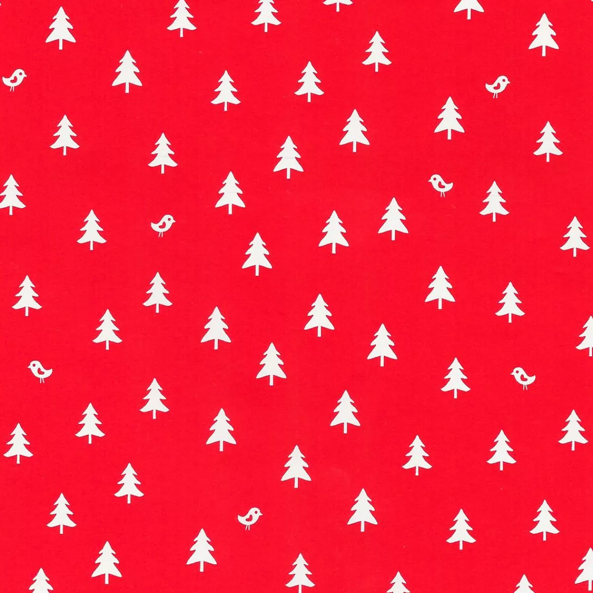 DecoWoerner Sustainable, Christmas Wrapping Paper With White Fir Trees - 50 M Gift Wrapping Paper Roll