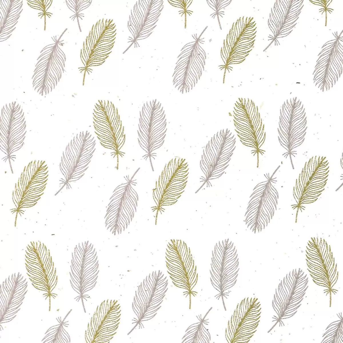 DecoWoerner Sustainable Sugar Beet Kraft Paper With Feathers In Rosé & Gold - 50 M Wrapping Paper Roll