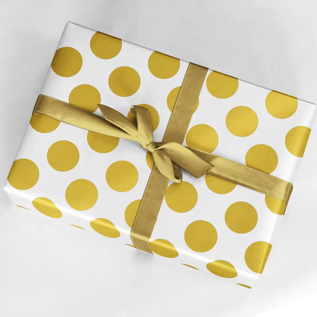 DecoWoerner Sustainable White Wrapping Paper With en Dots - 50 M Wrapping Paper Roll