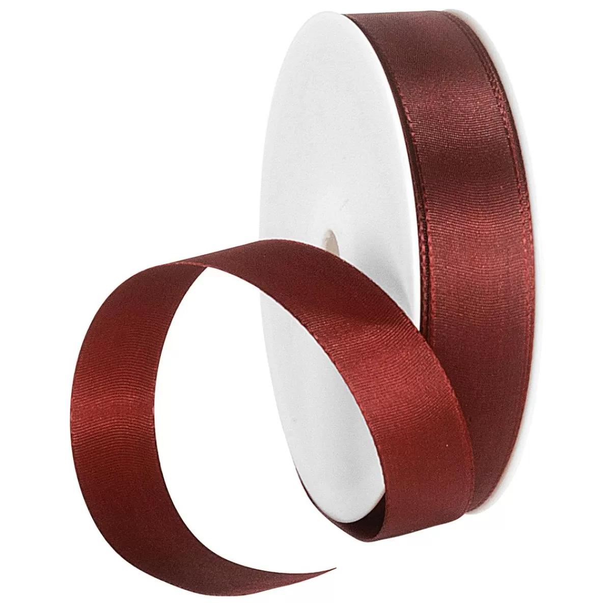 DecoWoerner Taffeta Ribbon With Selvedge 25 Mm, 50 M, Bordeaux