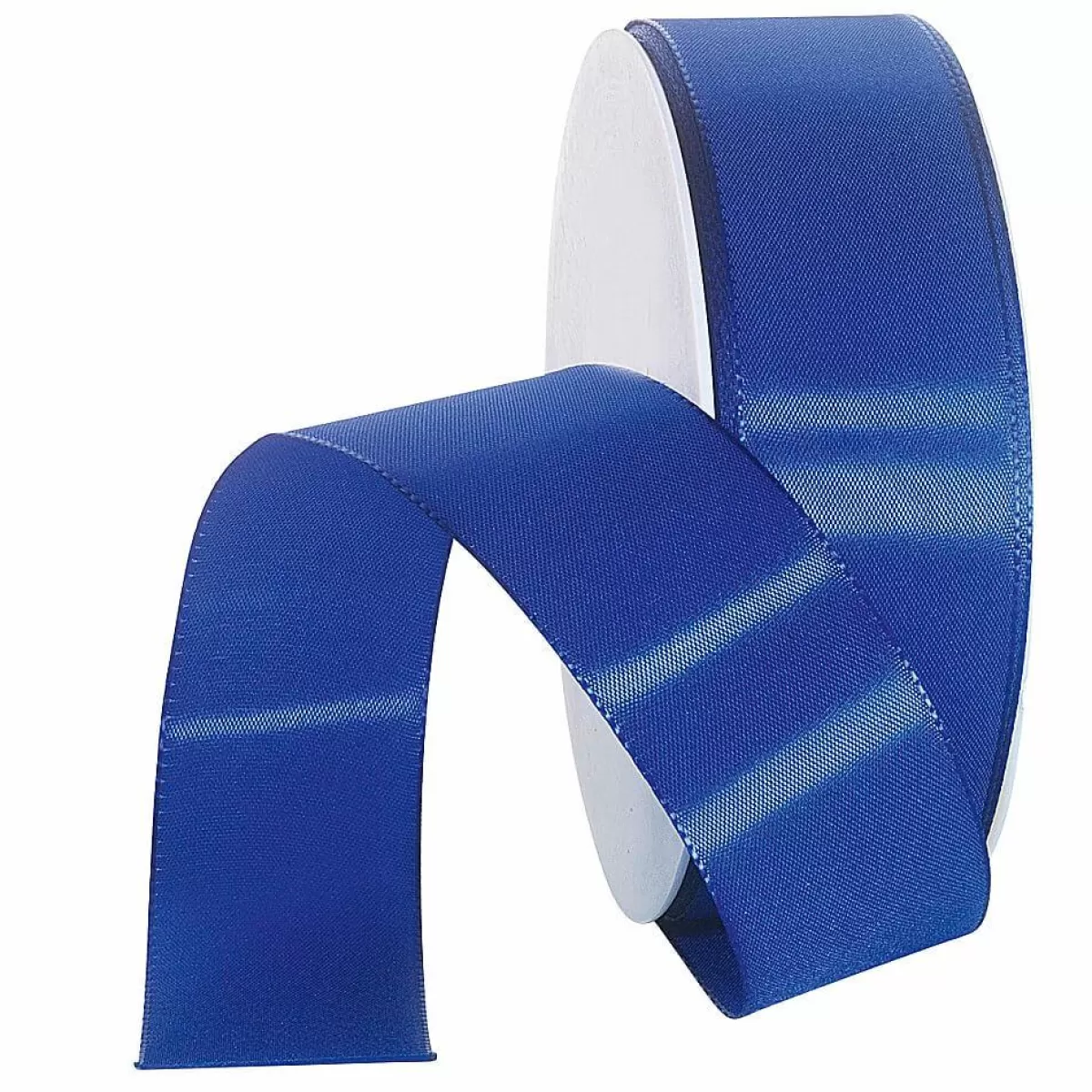 DecoWoerner Taffeta Ribbon With Selvedge 40 Mm, 50 M, Royal