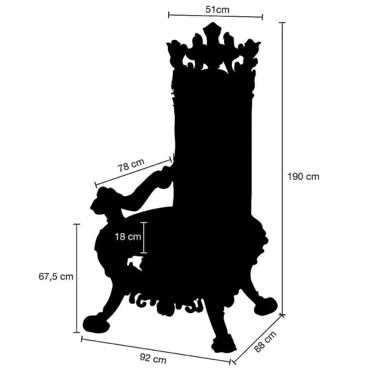 DecoWoerner Throne 190 Cm