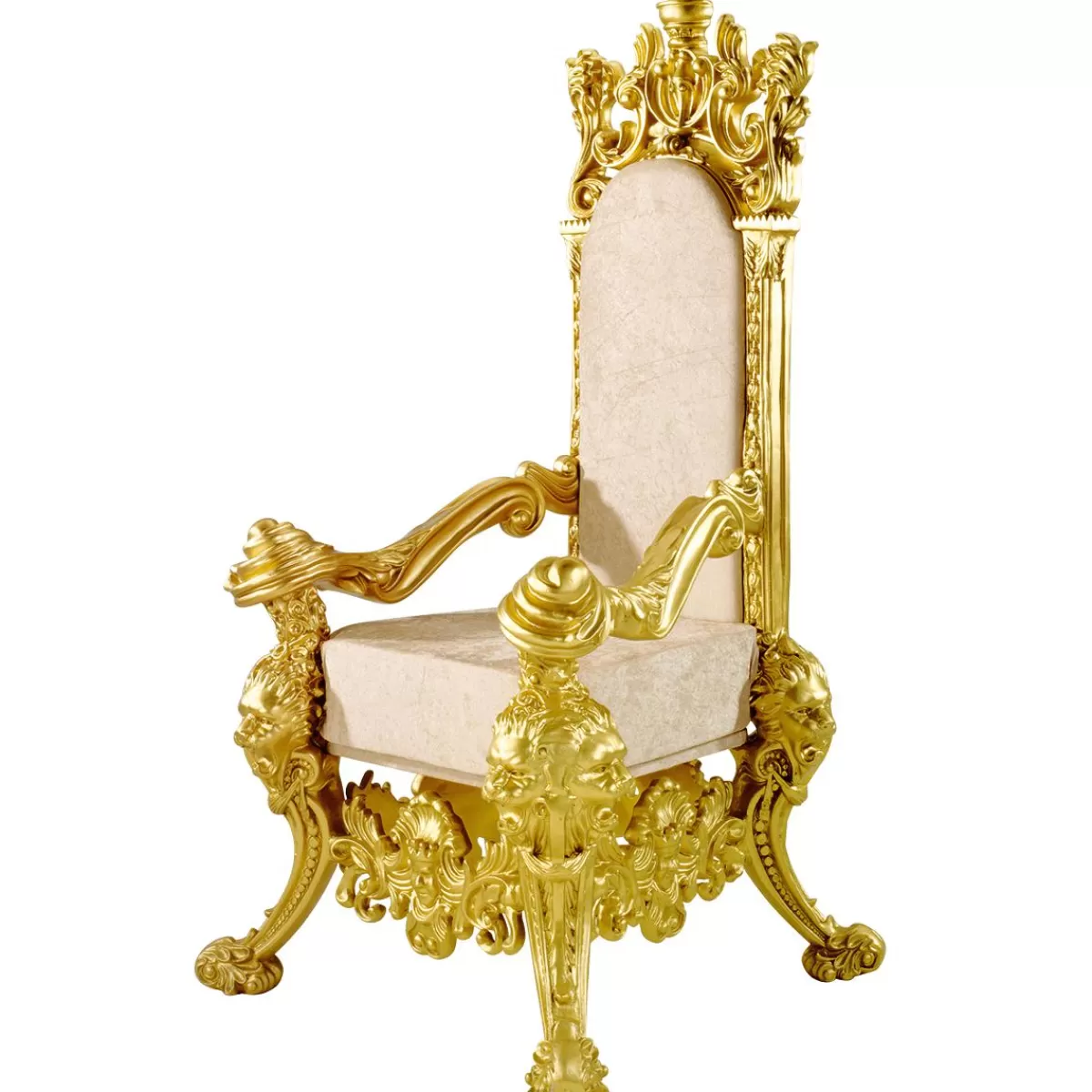 DecoWoerner Throne "Renaissance", Height 190 Cm, /ivory