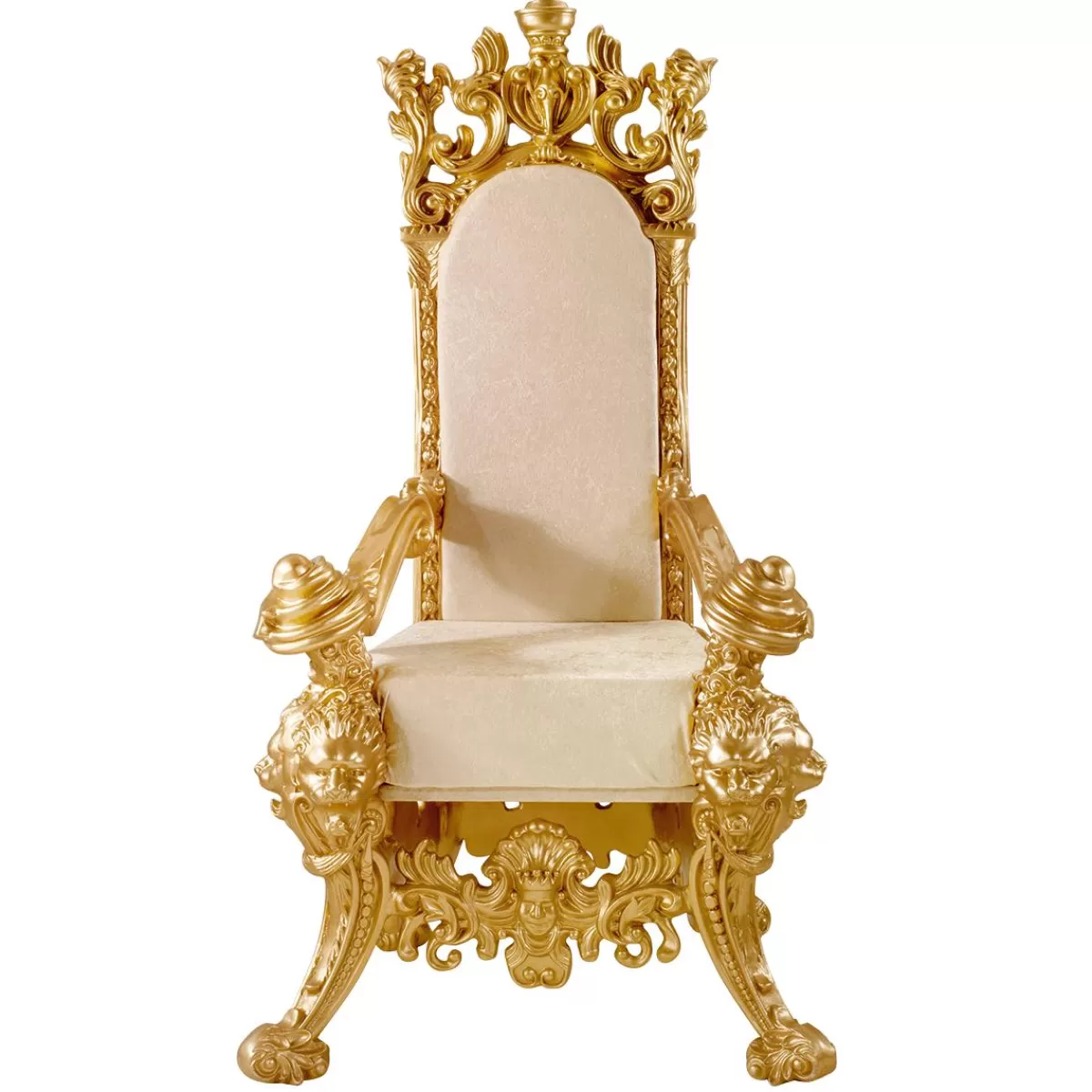 DecoWoerner Throne "Renaissance", Height 190 Cm, /ivory