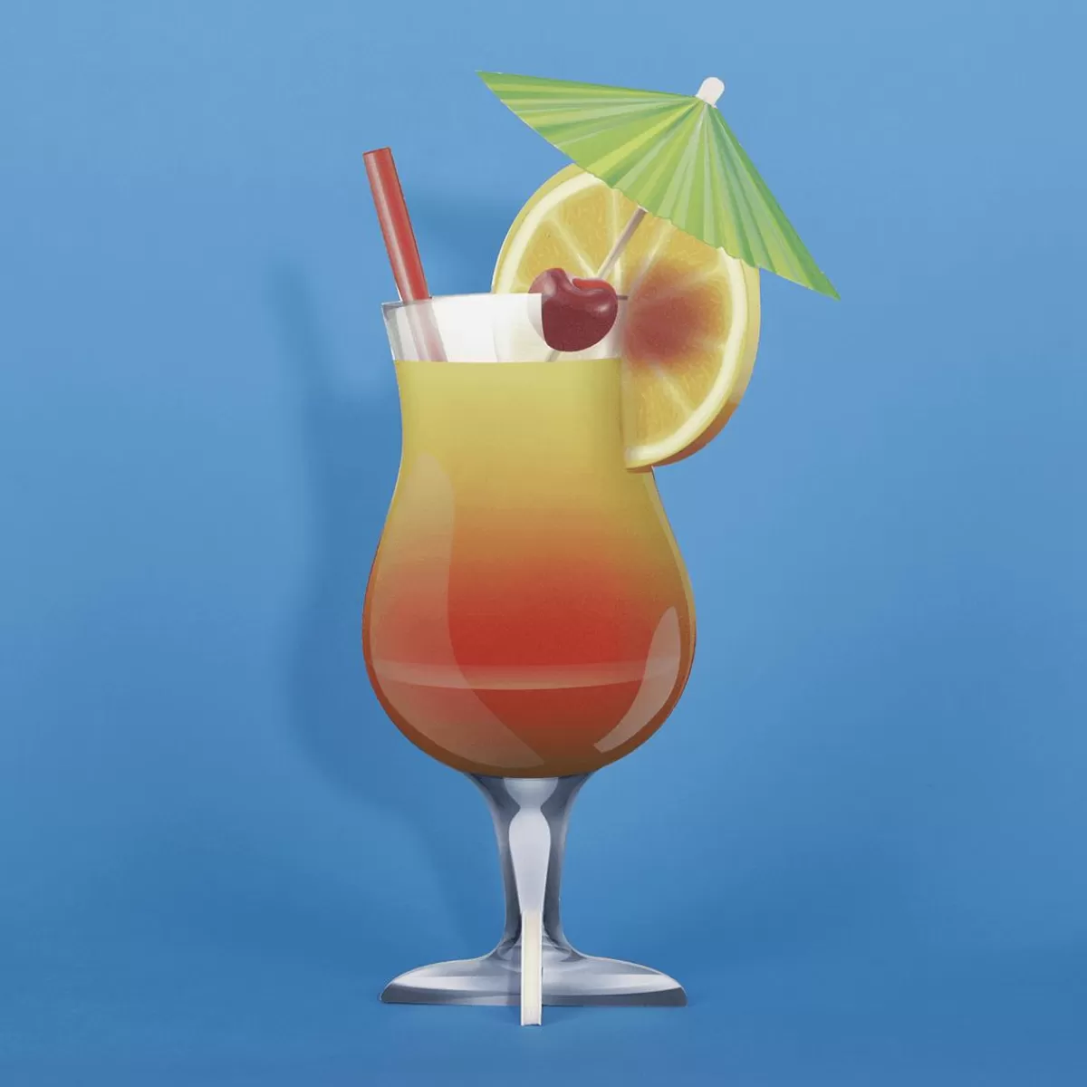 DecoWoerner Tropical Cocktail Display 50 Cm