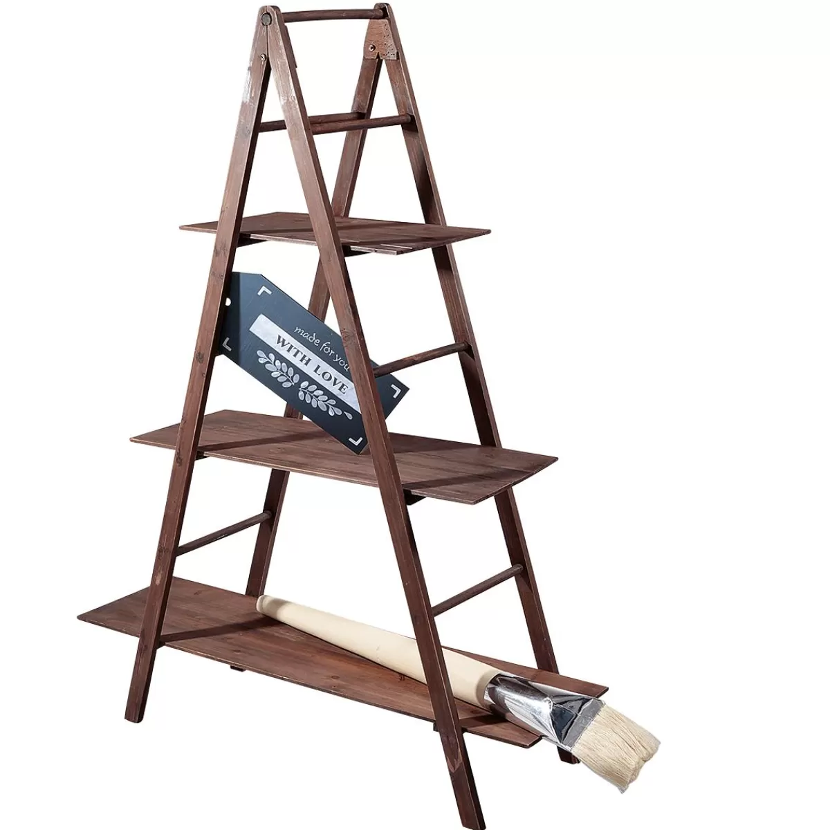 DecoWoerner Vintage Ladder-shelf , Height 150 Cm