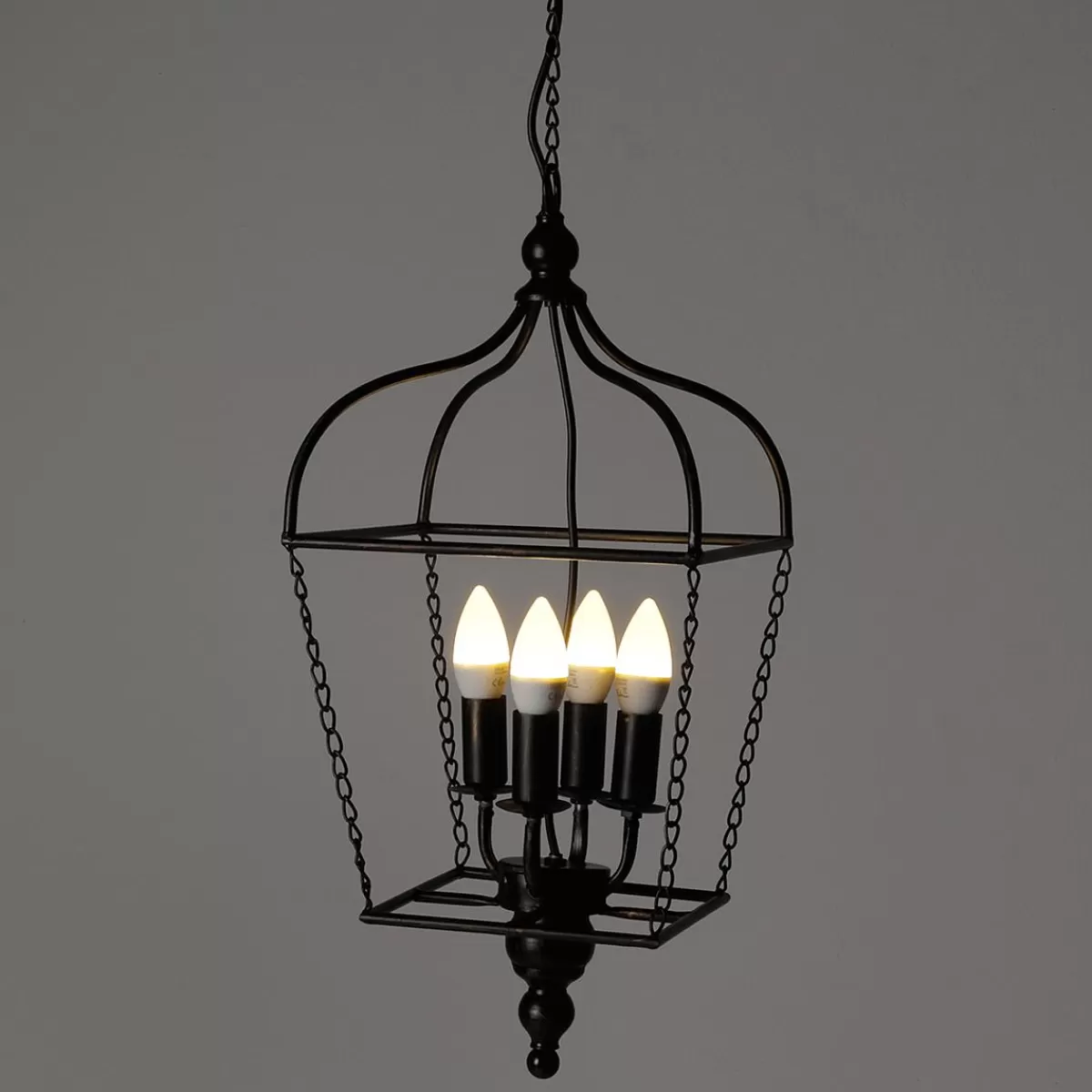 DecoWoerner Vintage Metal Hanging Lamp With Cord And Chain