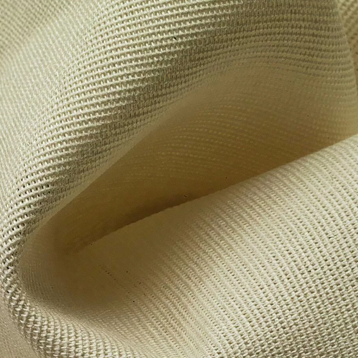 DecoWoerner Viscose Fabric Ribbed Ivory, 120 Cm Wide