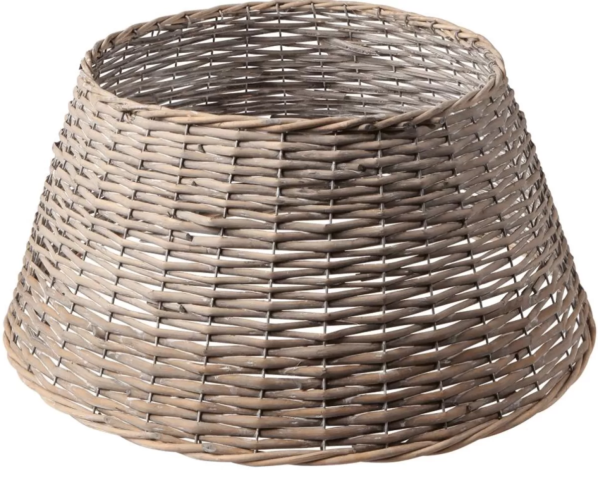 DecoWoerner Wicker Basket Christmas Tree Ring, Ø 57 Cm