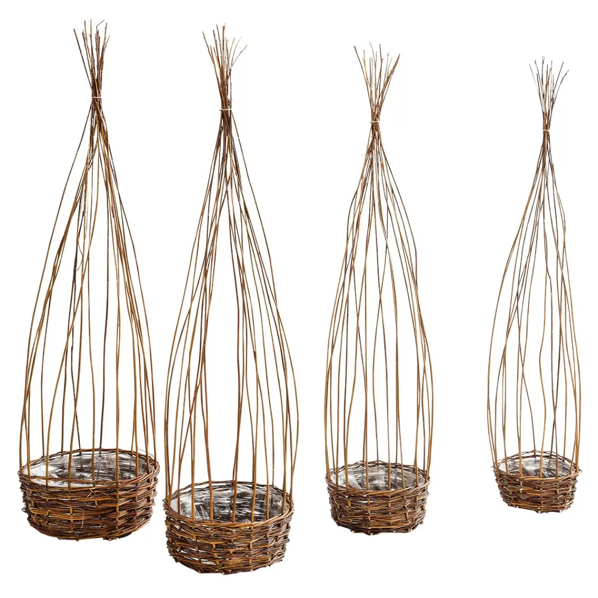 DecoWoerner Wicker Basket Set 4pcs.