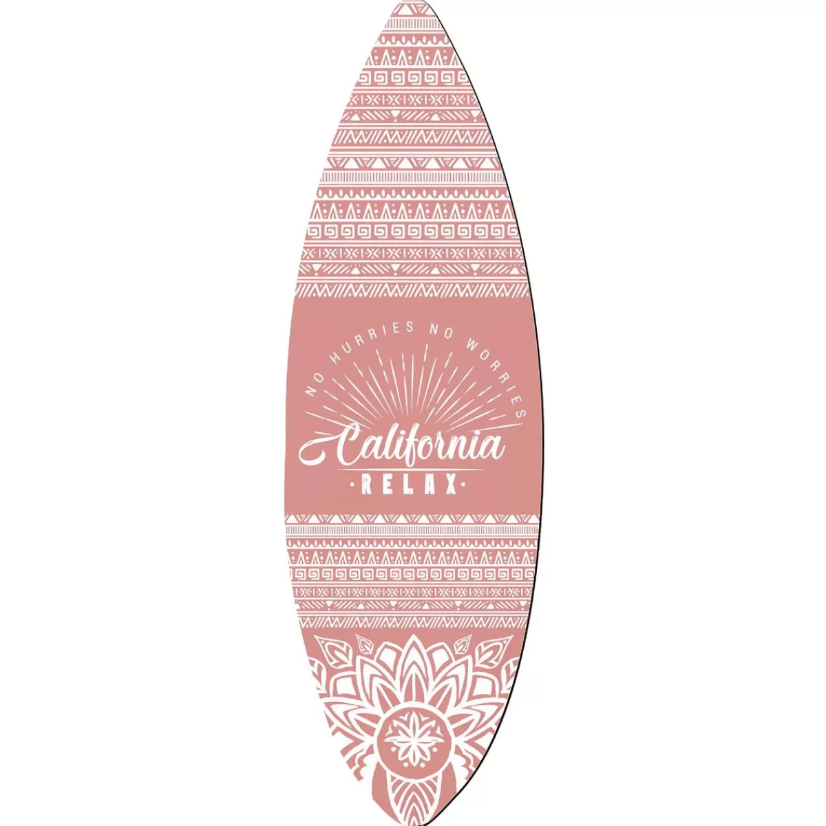 DecoWoerner Wooden Deco Surfboard In Boho Style 160cm