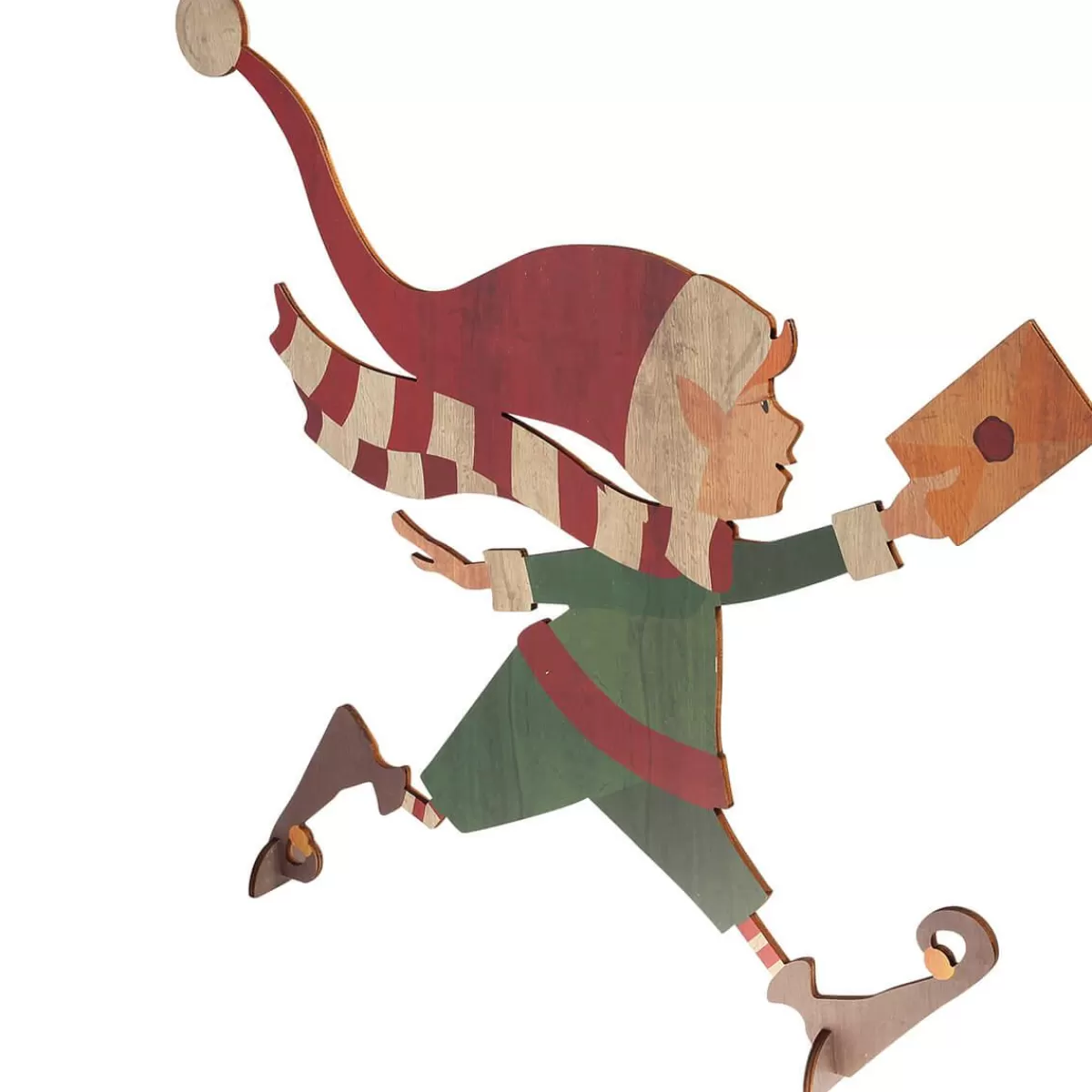 DecoWoerner Wooden Display Christmas Elf 95 X 87 Cm