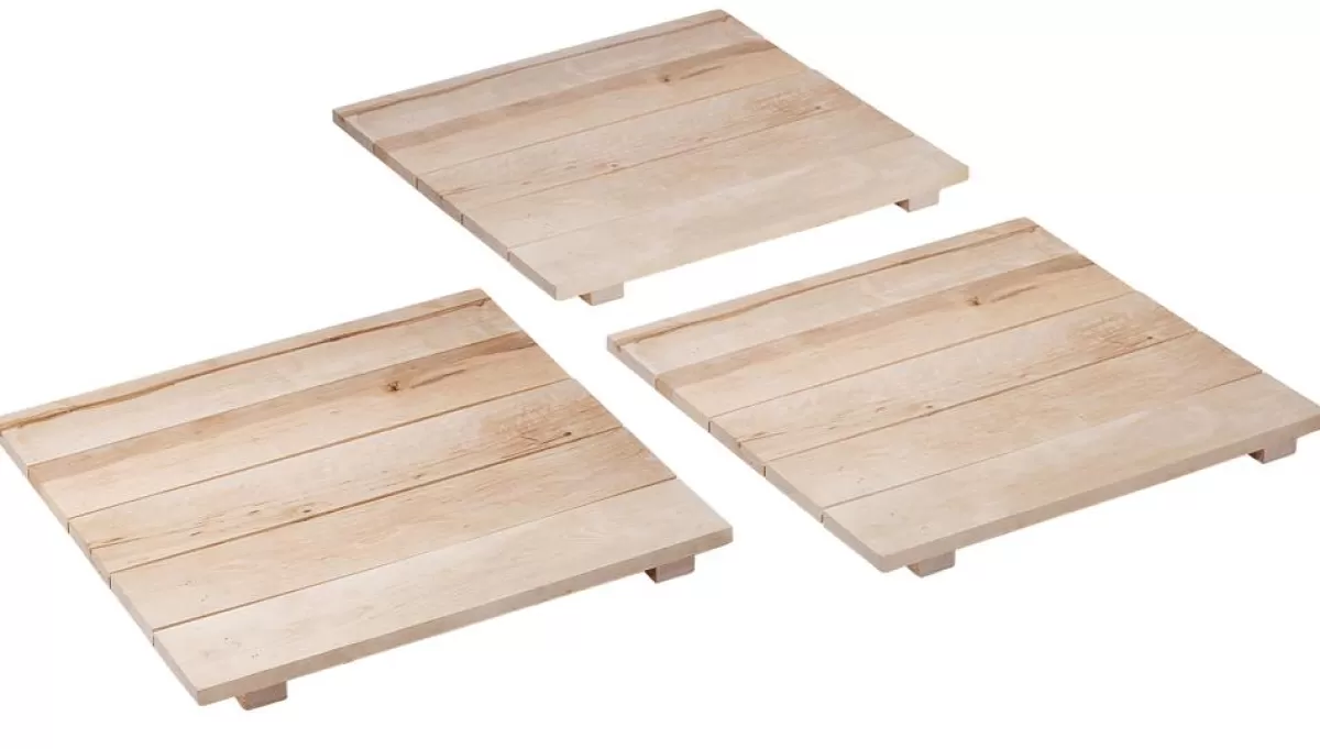 DecoWoerner Wooden Pallets Set 45 X 45 Cm, 3 Pcs