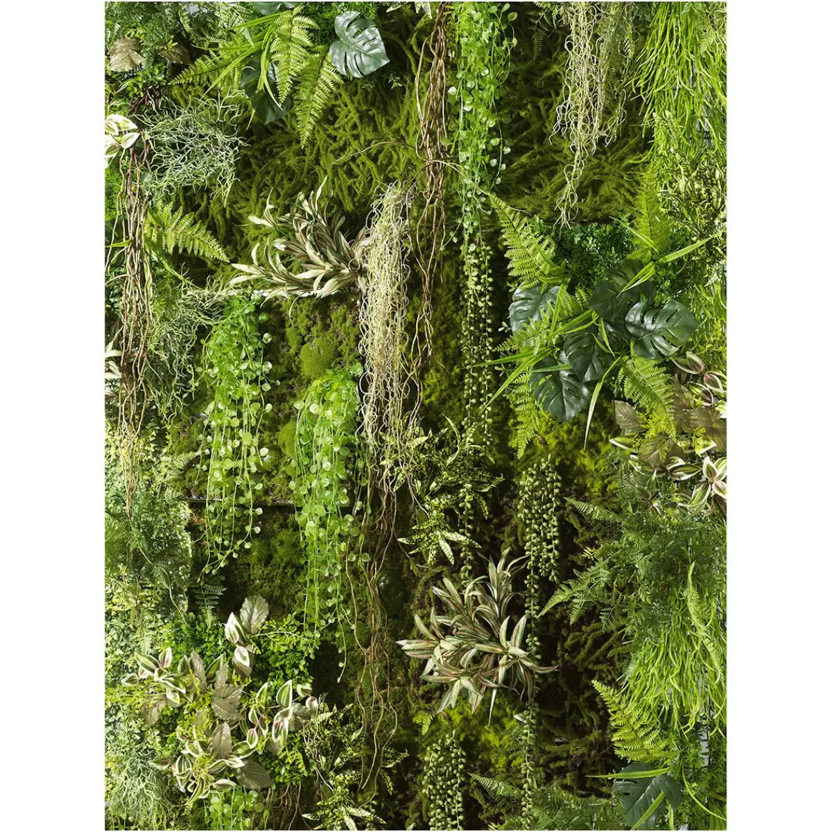 DecoWoerner XL Fabric Banner " Plant Wall" Made Of Flame Retardant Flag Fabric 150 X 200 Cm