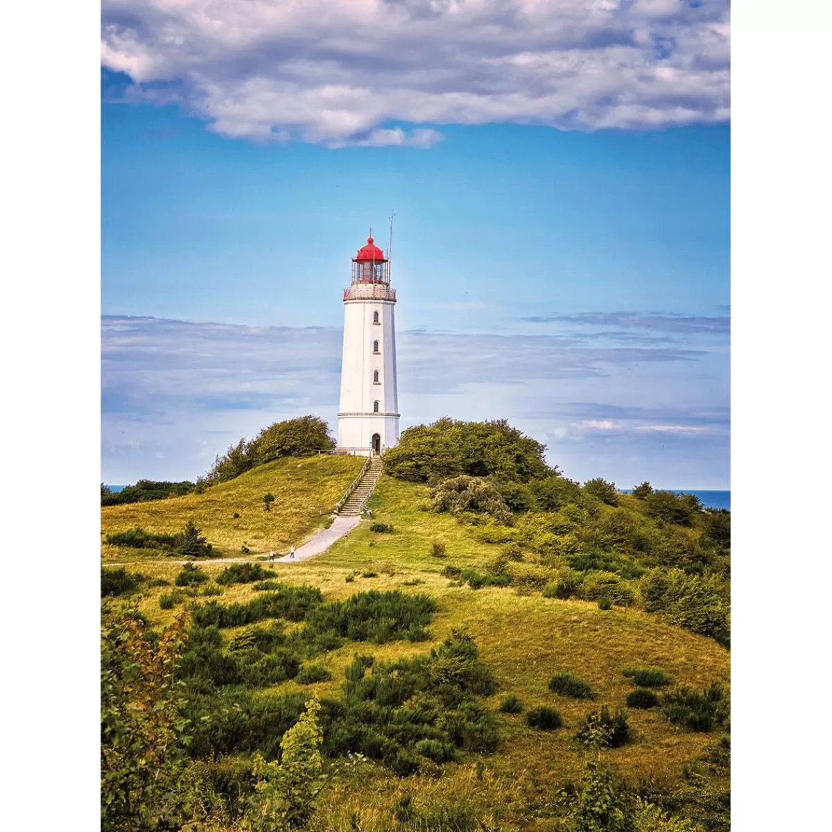 DecoWoerner XL Fabric Banner "white Lighthouse" Made Of Flame Retardant Flag Fabric 150 X 200 Cm