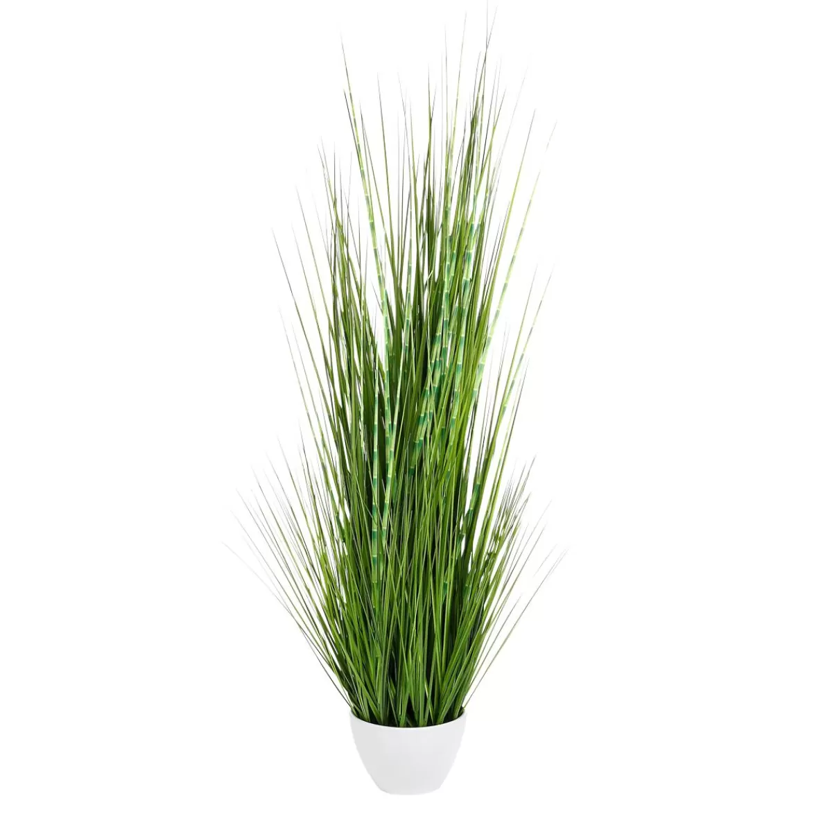 DecoWoerner XXL Deco Tiger Grass In White Pot 120 Cm