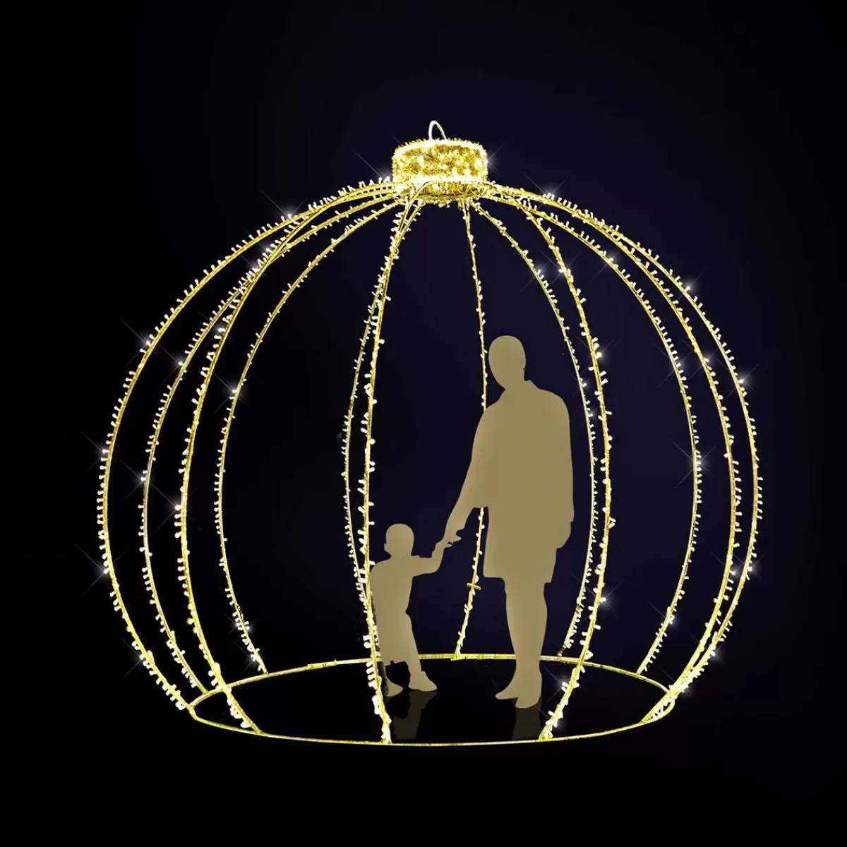 DecoWoerner XXL LED Christmas Bauble For Outside 350 Cm