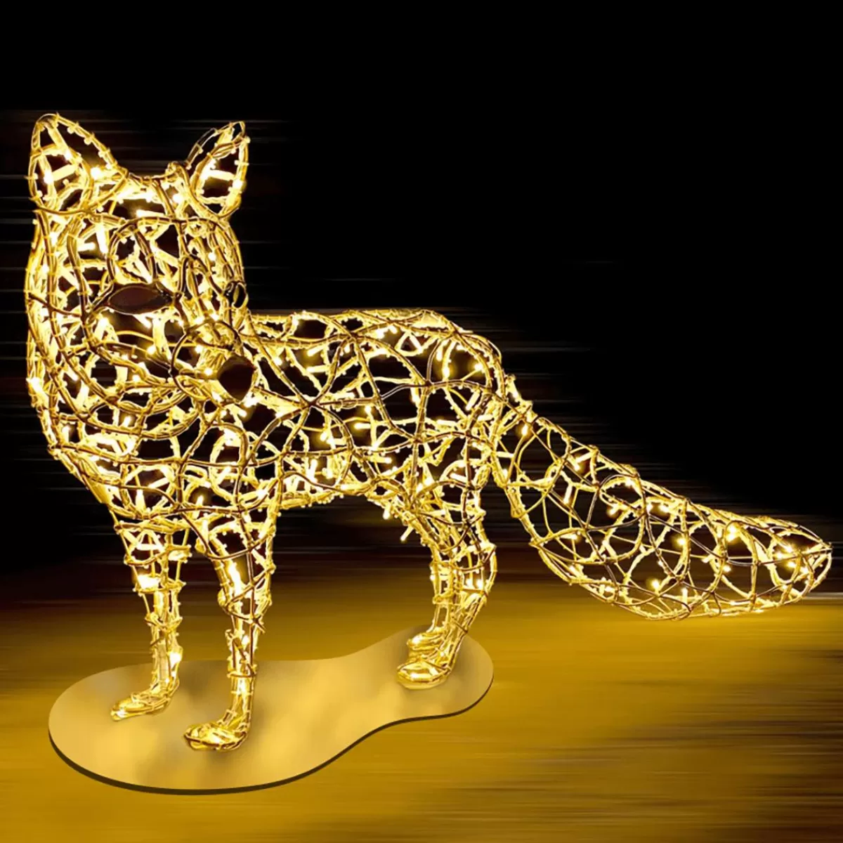 DecoWoerner XXL LED Light Figure Fox For Outside, 145 Cm