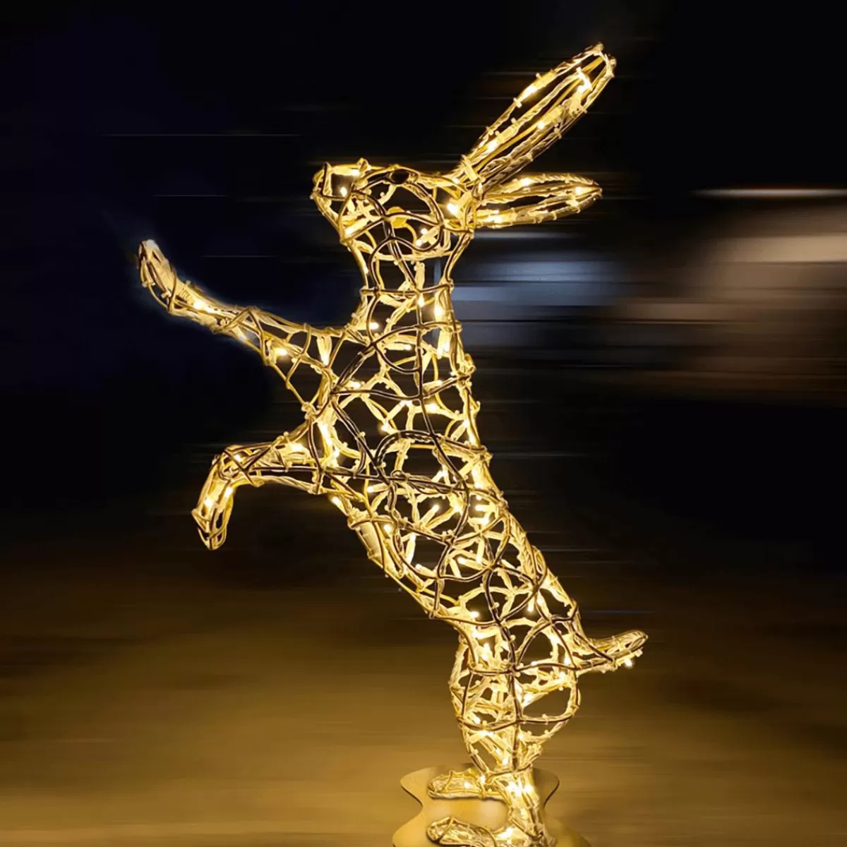 DecoWoerner XXL LED Light Figurine Bunny For Outside, 110 Cm