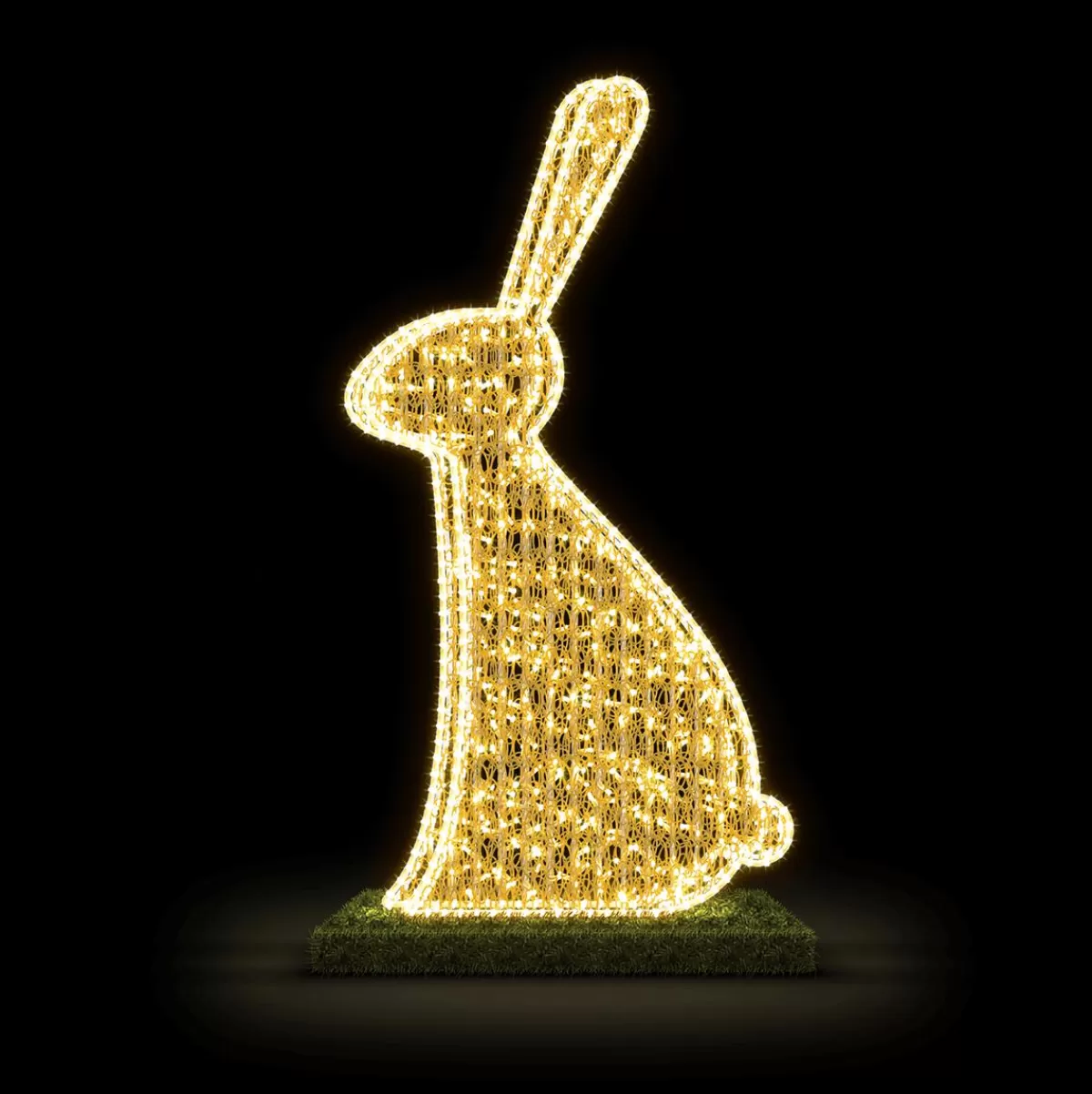 DecoWoerner XXL LED Warm Bunny Sitting 155 Cm