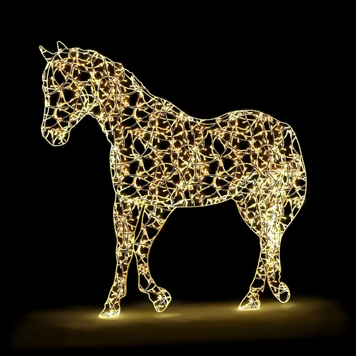 DecoWoerner XXL Light Object LED Horse For Outside Running