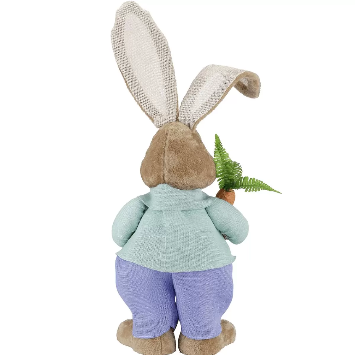 DecoWoerner XXL Plush Easter Bunny With Carrot And Shovel 36 X 23 X 92 Cm