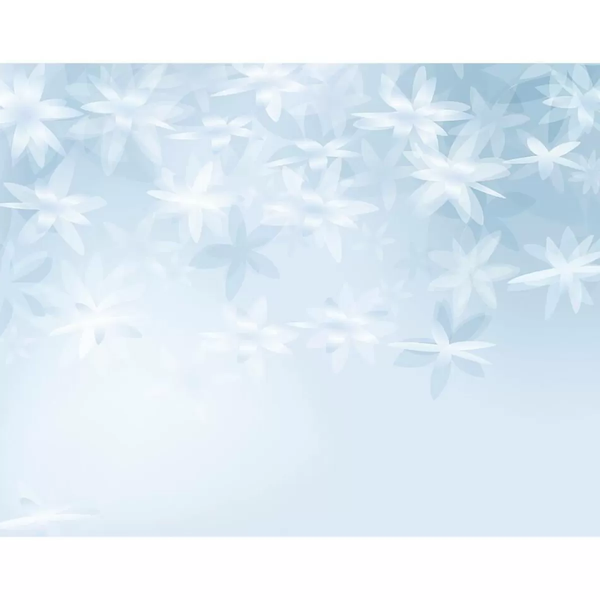 DecoWoerner XXL PVC Banner "Ice Flowers" Made Of Flame-retardant Truck Tarpaulin 250 X 330 Cm